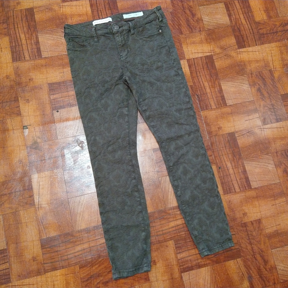 Pilcro and the Letterpress Serif Brown Boho Festival Jeans Women's Size 29